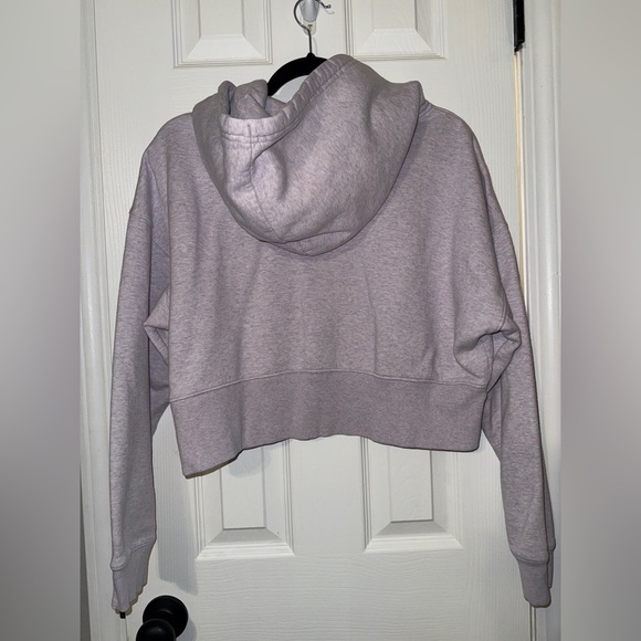Adidas Purple Cropped Hoodie Sweatshirt - Picture 8 of 10